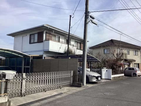 芳賀郡市貝町上根【土地】南西側より撮影現地土地　2026年2月撮影※街並みを含む