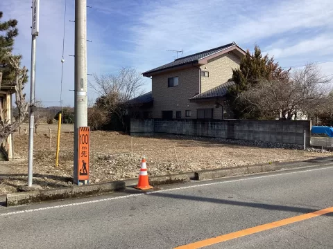 塩谷郡塩谷町大宮【土地】西側から撮影現地土地 ※街並み含む （2026年2月）撮影