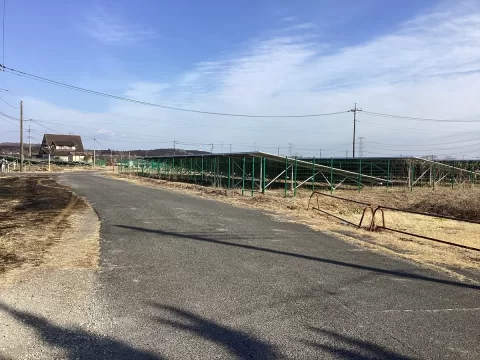 塩谷郡塩谷町荻野目【土地】前面道路　※街並み含む　（2026年2月）撮影