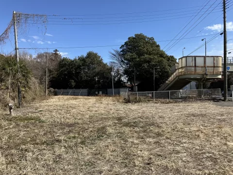 宇都宮市下岡本町【土地】南西側より撮影現地土地　※街並み含む　現地（２０２６年３月）撮影