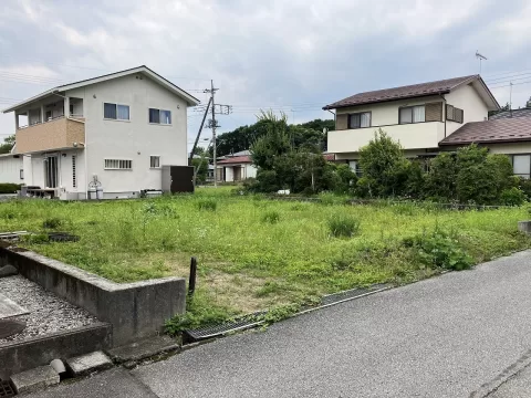 【日光市木和田島】東側より撮影現地土地　※街並みを含む　現地（2026年6月）撮影