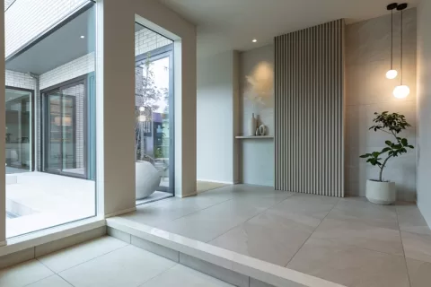 ハイム那須塩原展示場の玄関