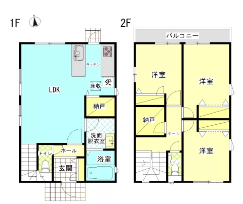 宇都宮市立伏町【3LDK】間取り図　※図面と現況が異なる場合は、現況優先となります。
