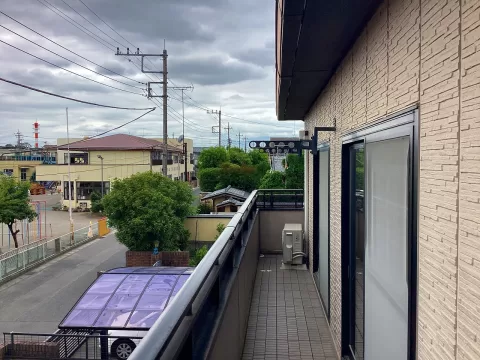 小山市東城南五丁目【4LDK】バルコニー　※街並み含む　現地（2026年6月）撮影