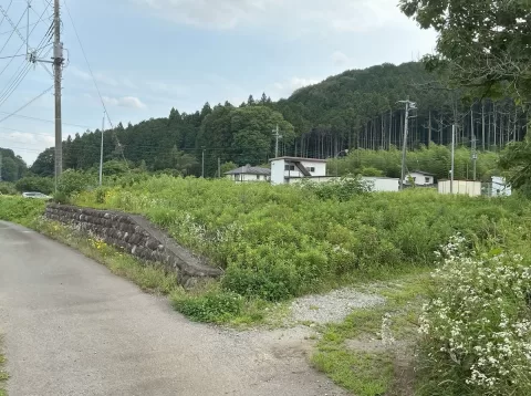 【宇都宮市今里町】北東側より撮影現地土地　※街並み含む　 現地（2026年6月）撮影