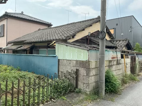 栃木市大町【土地】北側より撮影現地土地 ※街並み含む（２０２６年７月撮影）