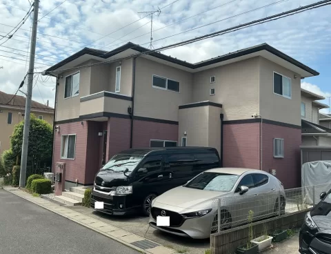 宇都宮市宝木町二丁目【4LDK】北東側より撮影現地外観　※街並みを含む（２０２６年８月撮影）