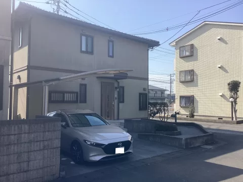 小山市城東七丁目【3LDK＋S】北東側より撮影現地外観　現地（2026年2月）撮影