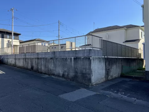 真岡市並木町三丁目【土地】北西側より撮影現地土地 ※街並み含む