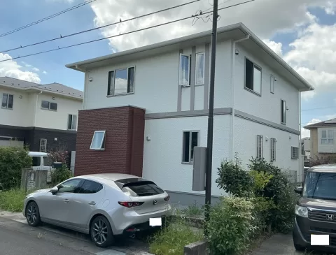 下野市医大前一丁目【5LDK】北西側より撮影現地外観　※街並み含む（2026年7月撮影)