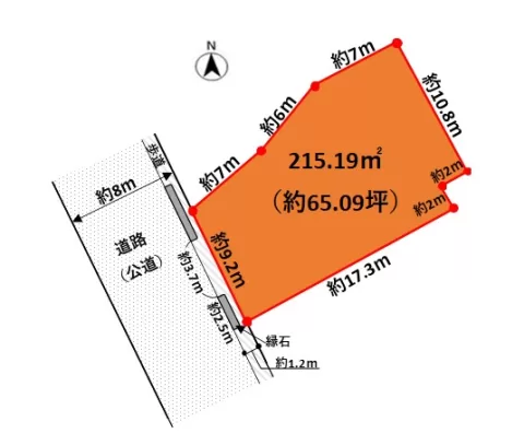 塩谷郡塩谷町大宮【土地】※公図を基に作成しています。図面と現況が異なる場合は、現況優先となります。