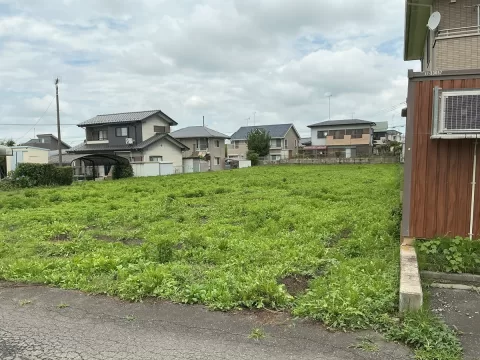益子町大字塙【土地】　南東側より撮影現地土地　※街並み含む　（2026年7月撮影）