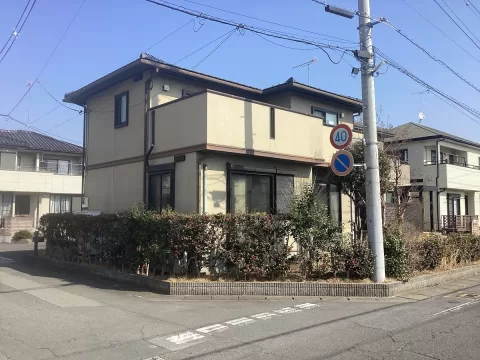 小山市城東七丁目【3LDK＋S】南西側より撮影現地外観　現地（2026年2月）撮影