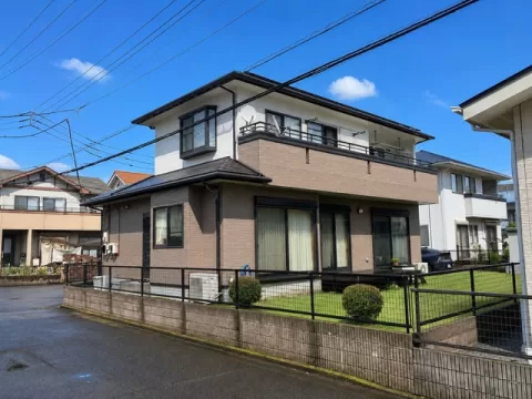 下野市医大前一丁目【5LDK】南西側より撮影現地外観　※街並み含む （2026年7月撮影)
