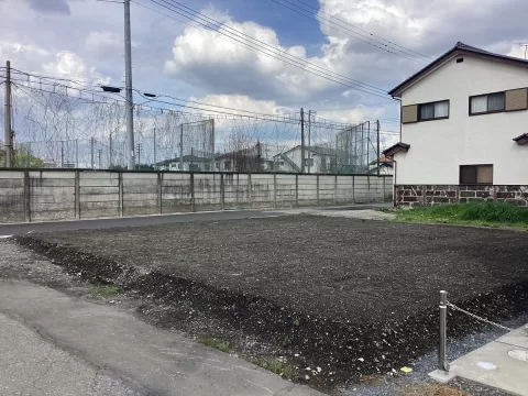 宇都宮市平松本町【土地】南西側より撮影現地土地 ※街並み含む 現地（2026年4月）撮影
