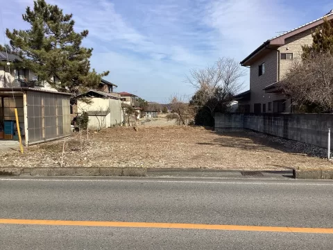 塩谷郡塩谷町大宮【土地】南西側から撮影現地土地　※街並み含む （2026年2月）撮影
