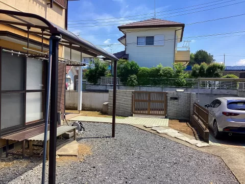 古河市尾崎【4LDK】庭（2026年5月）撮影 ※街並みを含む