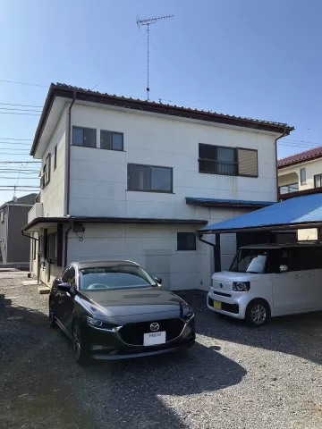 真岡市荒町三丁目【６K+店舗スペース】北側より撮影現地外観　※街並みを含む