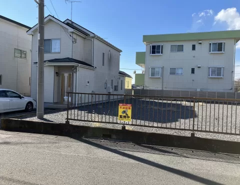 真岡市並木町三丁目【土地】東側より撮影現地土地 ※街並み含む