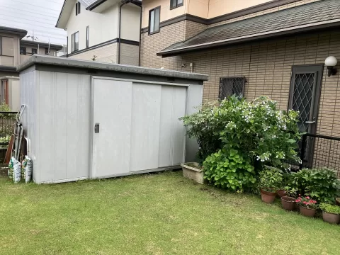 下野市医大前一丁目【5LDK】物置（2026年7月撮影)　※街並みを含む