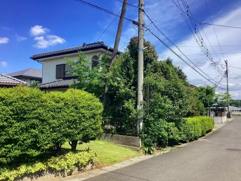 下野市緑５丁目【土地】西側より撮影現地土地　※街並み含む　（２０２６年４月）撮影