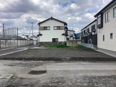 宇都宮市平松本町【土地】西側より撮影現地土地 ※街並み含む 現地（2026年4月）撮影