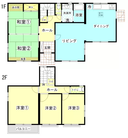 佐野市新吉水町【5LDK】間取り図　※図面と現況が異なる場合は、現況優先となります。