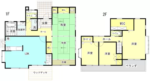 下野市医大前一丁目【5LDK】間取り図　※図面と現況が異なる場合は、現況優先となります。