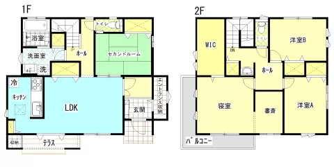宇都宮市西刑部町【4LDK】間取り図　※図面と現況が異なる場合は、現況優先となります。