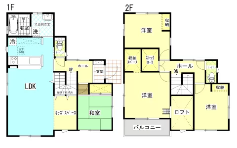 宇都宮市宝木町二丁目【4LDK】間取り図　※図面と現況が異なる場合は、現況優先となります。