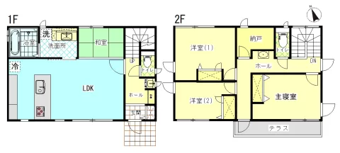 宇都宮市江曽島三丁目【3LDK＋S】間取り図　※図面と現況が異なる場合は、現況優先となります。