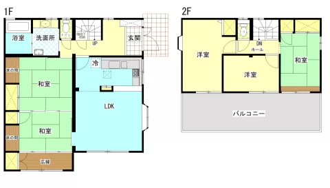日光市所野【5LDK】間取り図　※図面と現況が異なる場合は、現況優先となります。