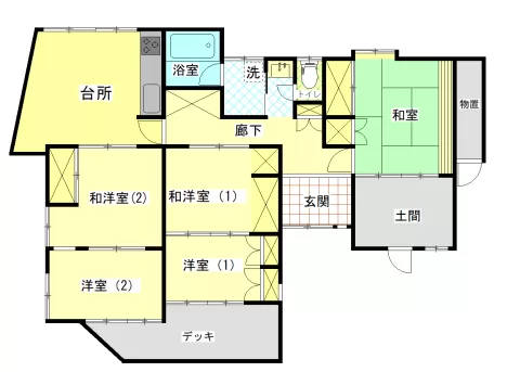 那須塩原市豊浦南町【5K】間取り図　※図面と現況が異なる場合は、現況優先となります。