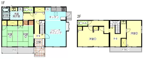 結城市結城【4LDK】間取り図　※図面と現況が異なる場合は、現況優先となります。