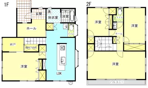 足利市東砂原後町【4LDK+S】間取り図　※図面と現況が異なる場合は、現況優先となります。