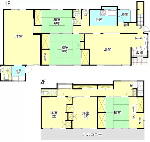 宇都宮市菊水町【6LDK】間取り図　※図面と現況が異なる場合は、現況優先となります。