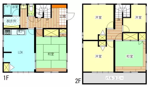 佐野市奈良渕町【5LDK】間取り図　※図面と現況が異なる場合は、現況優先となります。