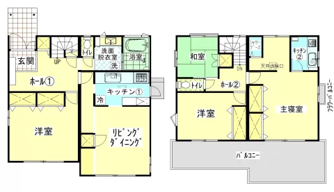 壬生町落合二丁目【4LDK】間取り図　※図面と現況が異なる場合は、現況優先となります。