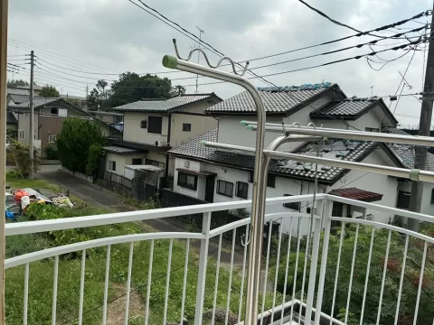 真岡市八木岡【3LDK】バルコニーからの眺め（２０２６年　８月撮影）※街並みを含む